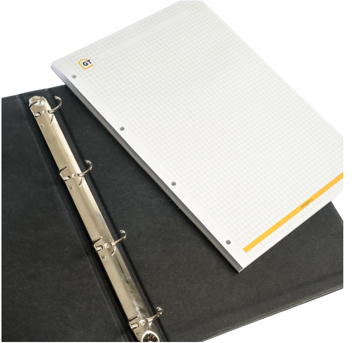 Блокнот формата А4 на кольцах со сменным блоком и обложкой из кожзама Vivella